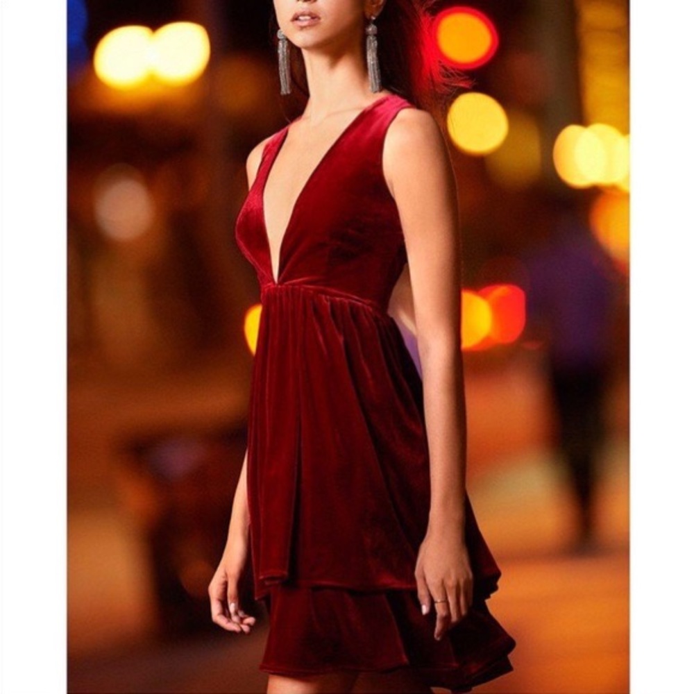 Gianni Bini Red Velvet Dress